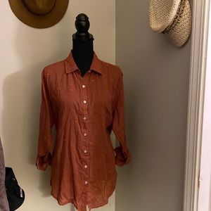 Sundry Rust Heart me button down😍🥰